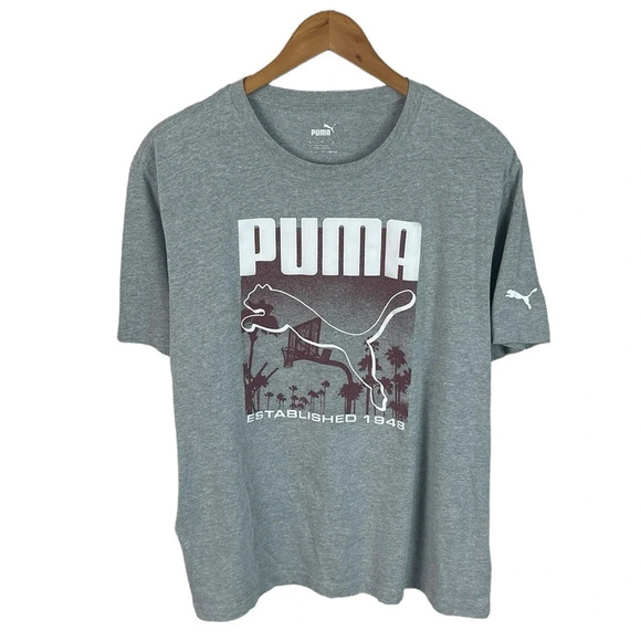 TS953 Mens Puma Basketball Athletic Graphic Workout T Shirt XL - Picture 1 of 4